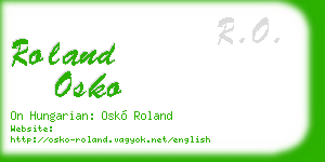 roland osko business card