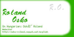 roland osko business card